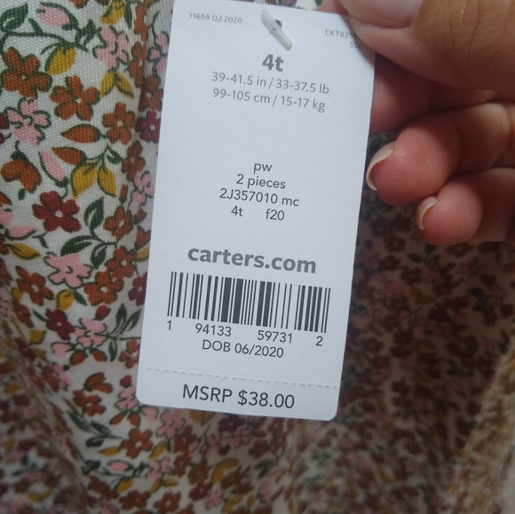 Carter's 2 Pack Jersey Dresses 4t - Picture 5 of 8